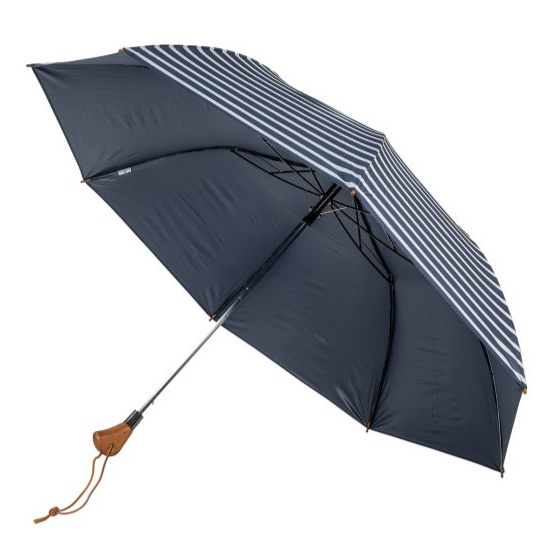 Automatic Folding Golf Umbrella with Sailor Stripes UPF 50+ - Piganiol