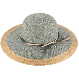 Capeline Alessia Paille Papier Olive - Traclet