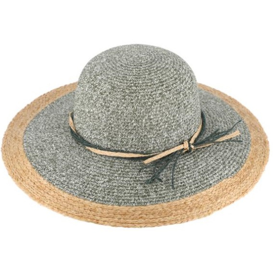 Capeline Alessia Paille Papier Olive - Traclet