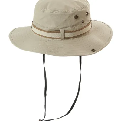 Beige Cotton Traveller Bucket Hat UPF 50+ - Traclet  Reference: 22119| Traclet Hatmakers