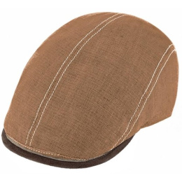 Giovanni Linen Curved Cap Camel - Traclet