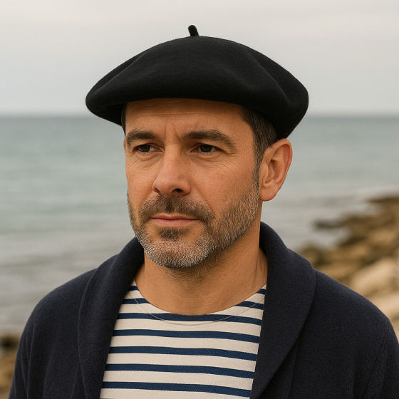 Elosegui Basica Black Basque Beret - made in Basque Country Elosegui Basica Black Basque Beret - made in Basque Country