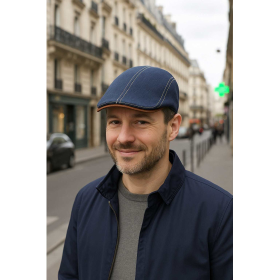 Casquette Bombée Giovanni lin Jeans UPF 50+ - Traclet