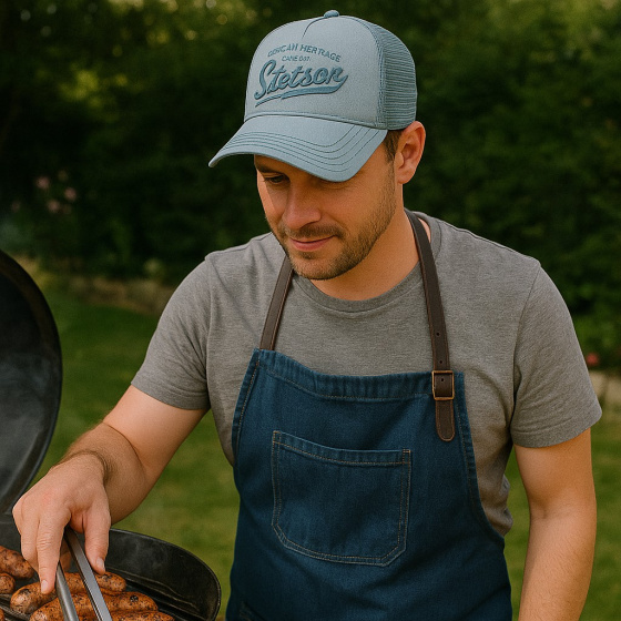 Casquette Baseball Trucker American Heritage Bleu - Stetson Casquette Baseball Trucker American Heritage Bleu - Stetson