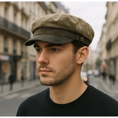 Casquette Gavroche Marlon Coton Taupe - Aussie Apparel