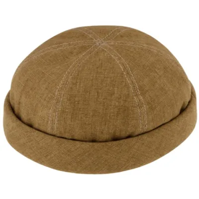 Cooper Linen Docker Beanie Curry - Traclet Reference: 22143| Chapellerie Traclet