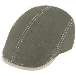 copy of Giovanni Cambered Cap in Beige Linen - Traclet