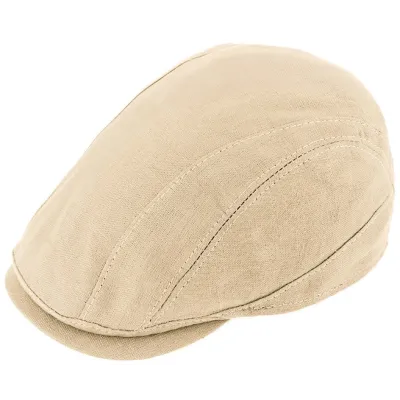 Curved Burton Linen Cap Beige UPF 50+ - Traclet Reference: 22149| Traclet Hat Shop