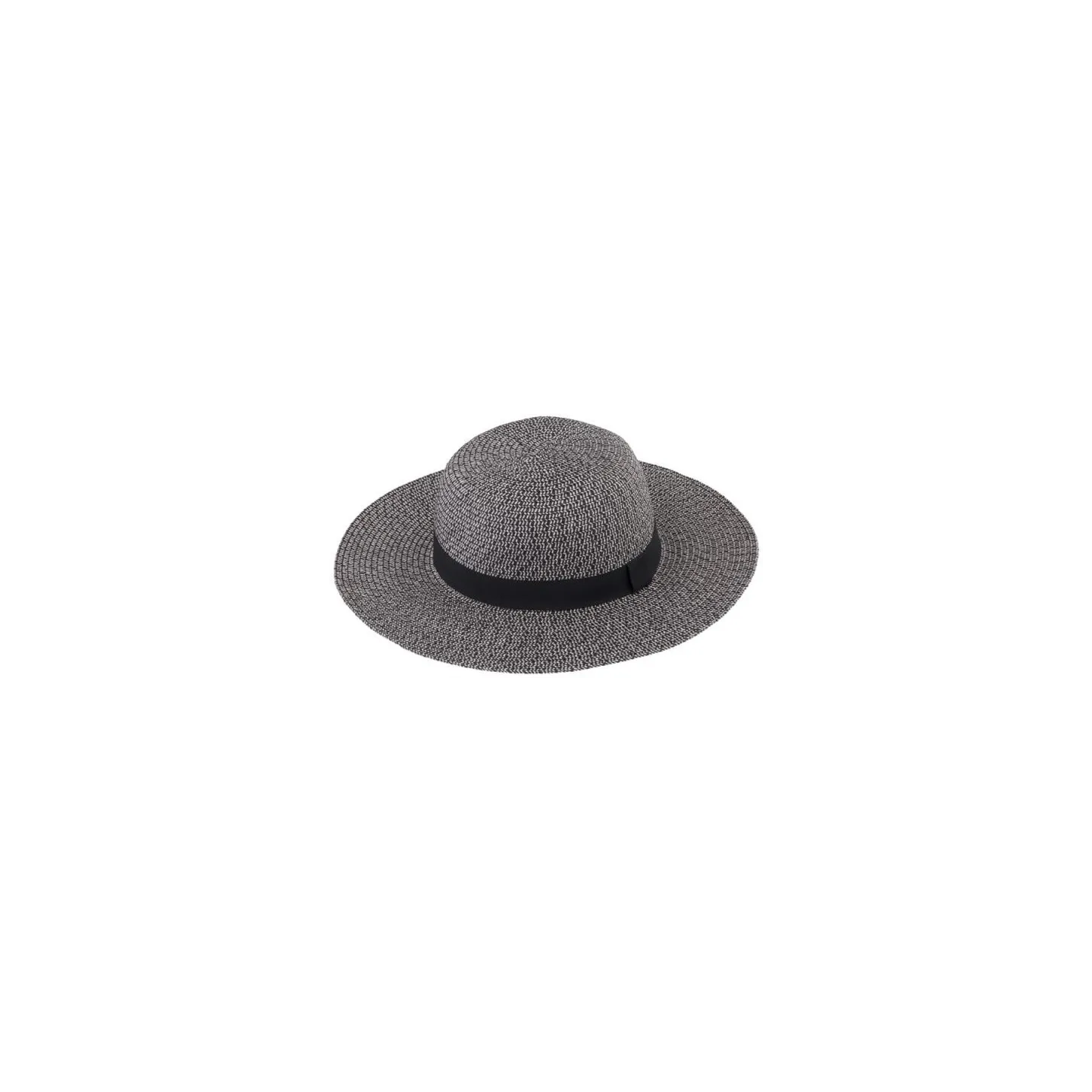 Black Paper Straw Stella Wide-Brimmed Hat - Traclet Reference: 22150| Traclet Hatmakers