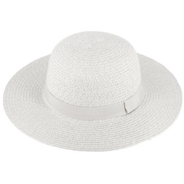 Capeline Eléna Paille Papier Blanc - Traclet