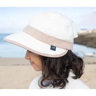 Girls' Cap Louison Anti-UV Chin Strap Old Rose - Soway Reference: 22153| Chapellerie Traclet