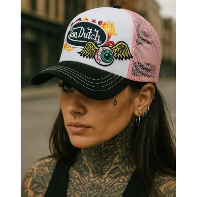 Pink Pat Baseball Cap - Von Dutch  Reference: 22160| Chapellerie Traclet