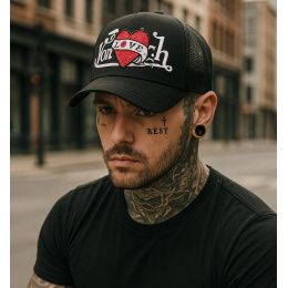 Casquette Baseball Femme Love Noire - Von Dutch