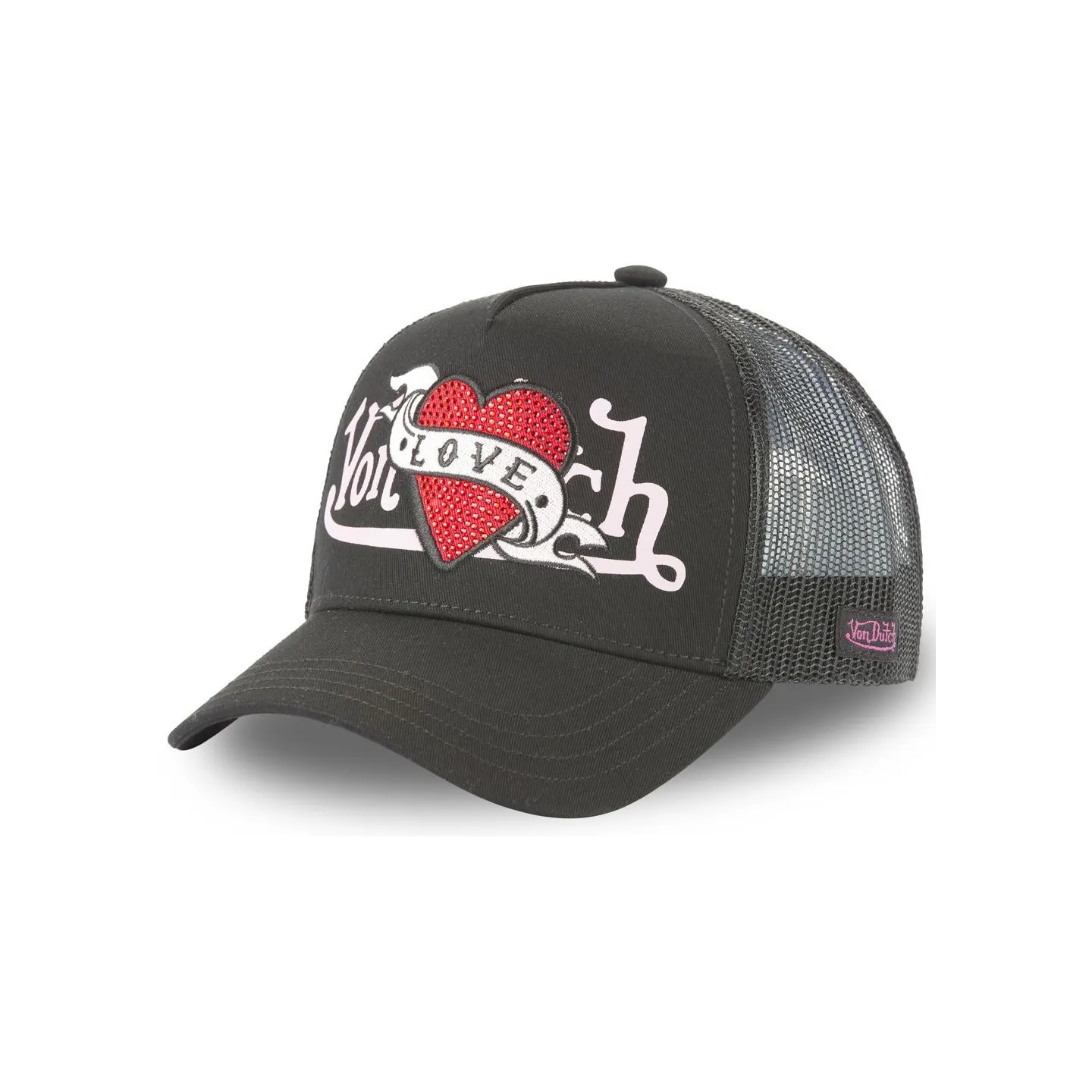 Love Black Baseball Cap - Von Dutch Reference: 22162| Traclet Hat Shop