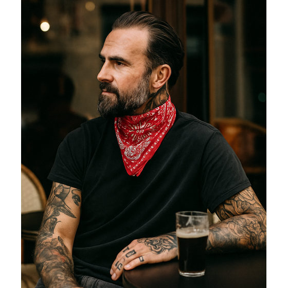 Santa Clara Cotton Red Bandana - Von Dutch