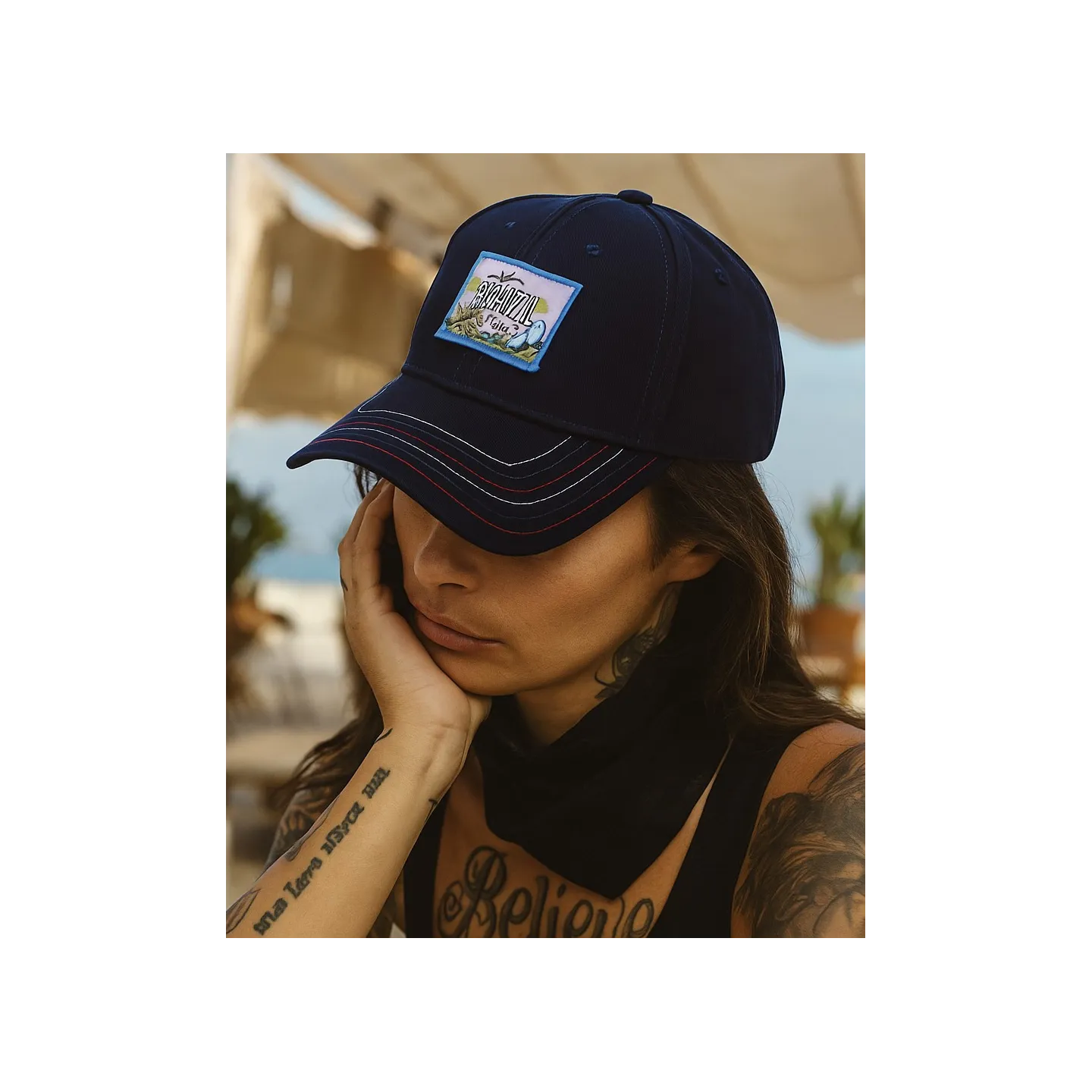 Casquette Baseball Brazil Marine Coton - Woed