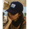 Navy Cotton Brazil Baseball Cap - Woed Reference: 18145| Chapellerie Traclet