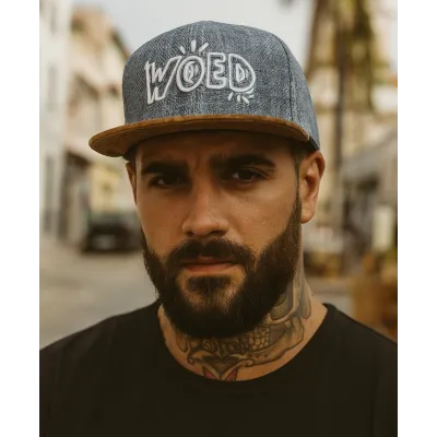 Casquette Snapback Crânes Bleu/Gris - Woed