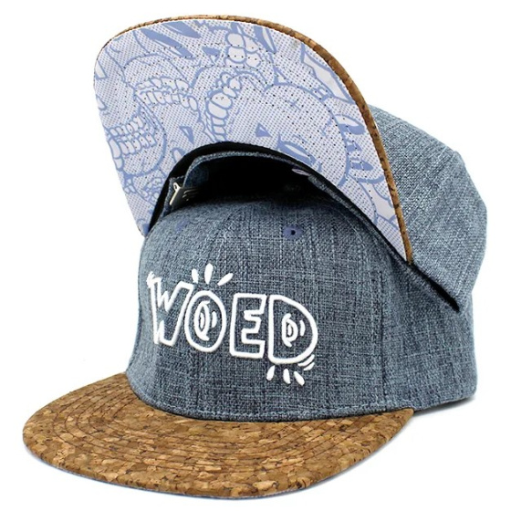 Blue/Gray Skull Snapback Cap - Woed