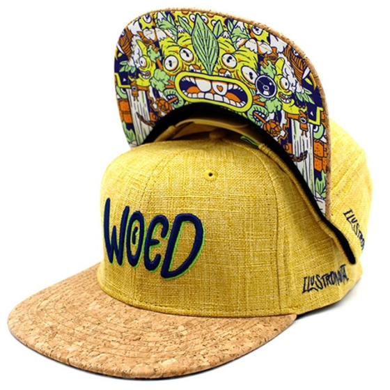 Ilustronauta Mustard Yellow Snapback Cap - Woed