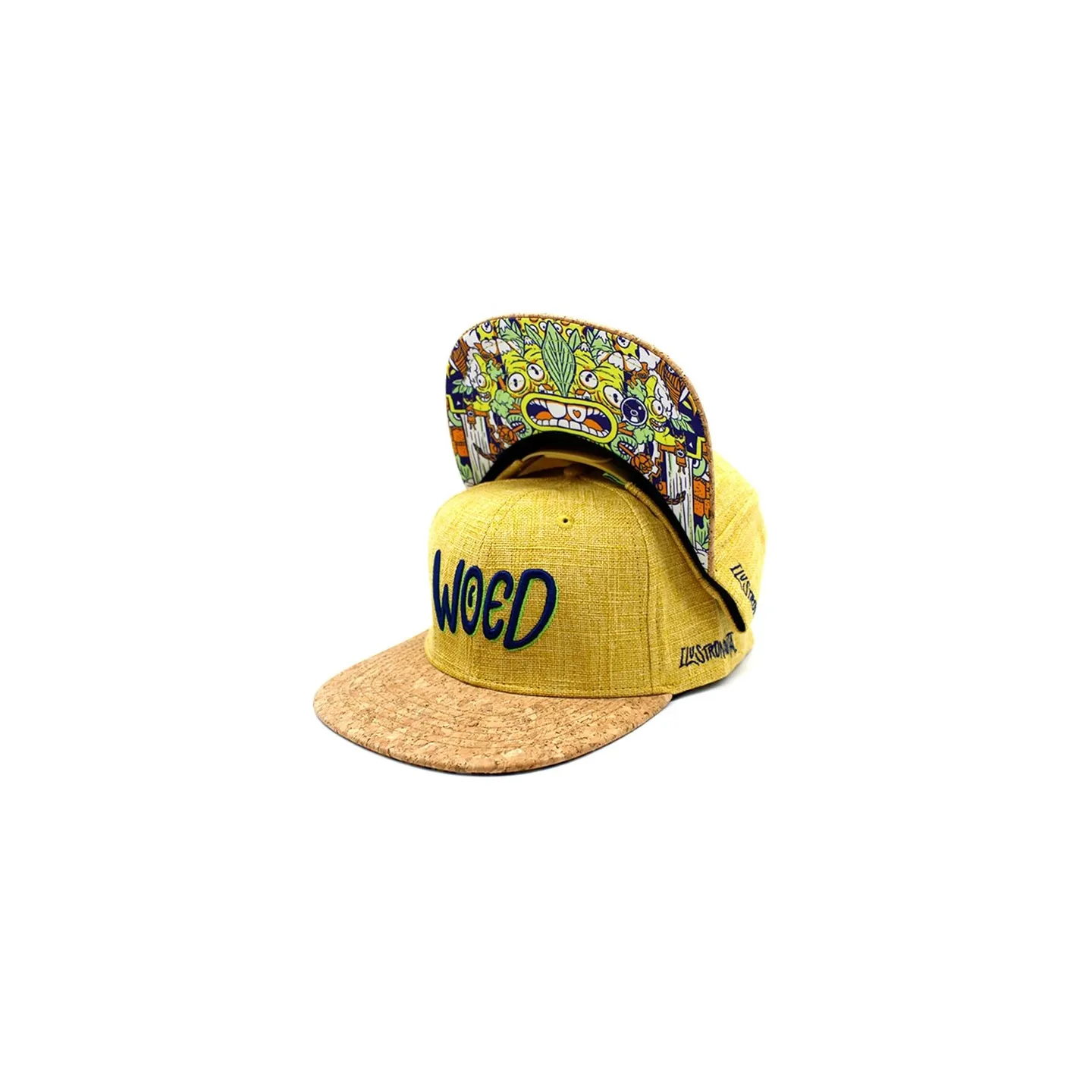 Ilustronauta Mustard Yellow Snapback Cap - Woed Reference: 22176| Traclet Hat Shop