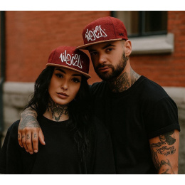 Casquette Snapback Graffiti Bordeaux - Woed
