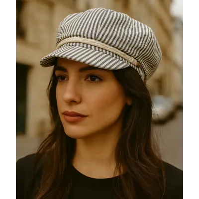 Evora Cotton & Linen Newsboy Cap - Traclet  Reference: 21845| Traclet Hat Shop