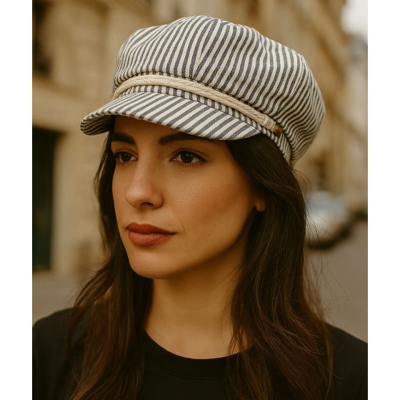 Evora Cotton & Linen Newsboy Cap - Traclet