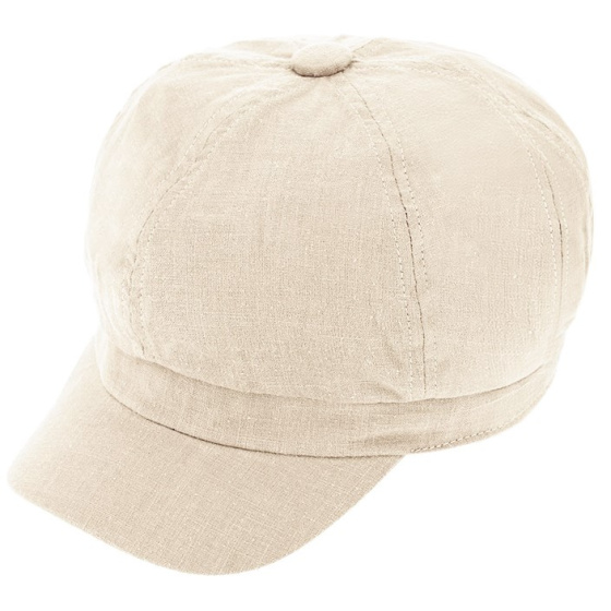 Ventura Linen & Cotton Newsboy Cap - Traclet
