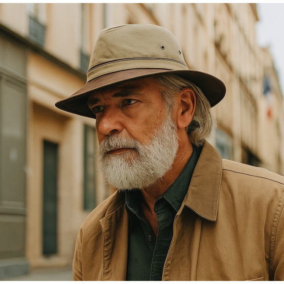 Chapeau Safari Peaugres Coton Beige & Marron - Traclet