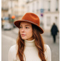 Chapeau Fedora en laine classique avec ceinture