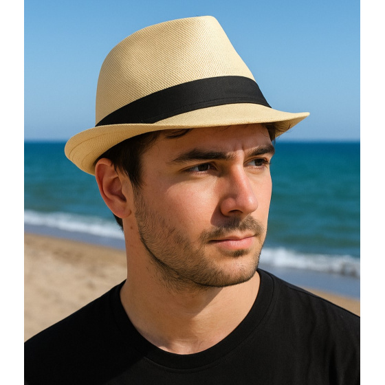 Groove Trilby Hat Natural Paper Straw - Traclet