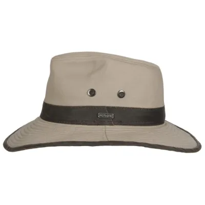 Hatland Beige Wide Brim Traveller Hat Reference: 22191| Traclet Hat Shop