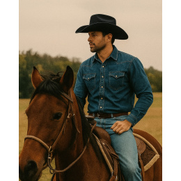 Chapeau Cowboy Skyline 6X Feutre Poil Noir - Stetson