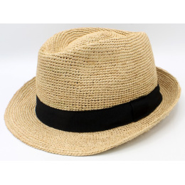 Natural Raphia Sylvain Trilby Hat - Traclet