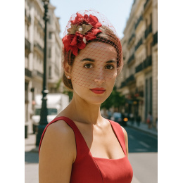 Serre Tête Cérémonie Evelyn Rouge - Traclet