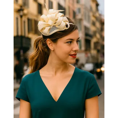 Navy - Hair ornament Reference: 5268 | Traclet Hatmakers
