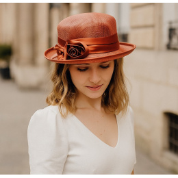 Edith Straw Ceremonial Breton Hat - Traclet