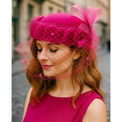 Chapeau rose élégance EDY PARIS