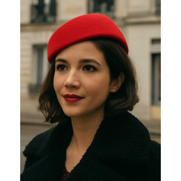 Felt Tambourine - Poppy Flight Attendant Pillbox - Traclet