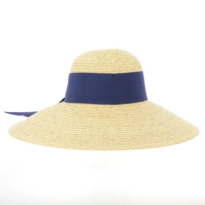 Natural Straw Barletta Wide-Brimmed Hat - Fléchet Reference: 8024 | Traclet Hat Shop