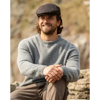 Inglesen Waxed Cotton Cap Brown - Traclet Reference: 22211| Traclet Hatmakers