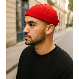 Red Cotton Brindisi Docker Beanie - Traclet