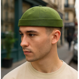 Bonnet Docker Brindisi Coton Olive - Traclet