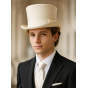 White Felt Top Hat Mauro - Traclet