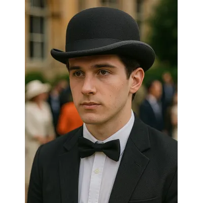 Black Wool Felt Bowler Hat - Traclet Reference: 4108 | Traclet Hat Shop