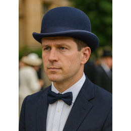copy of Red Hermes Wool Felt Bowler Hat - Traclet