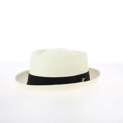Chapeau Porkpie Panama Blanc - Traclet Reference : 10798 | Chapellerie Traclet