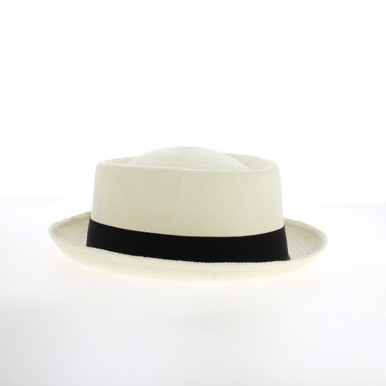 Chapeau Porkpie Panama Blanc - Traclet