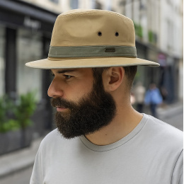 Two-tone Cotton Traveller Auckland Hat - Traclet